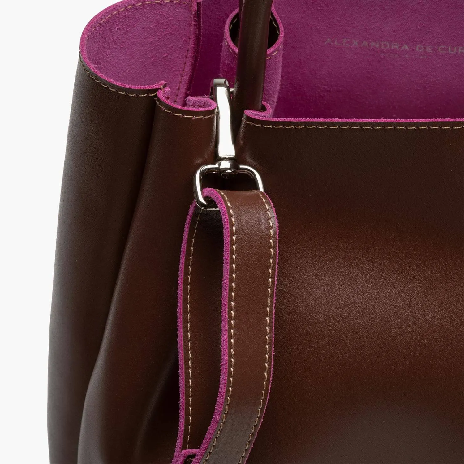 Amalfi Midi Leather Tote Bag - Chocolate