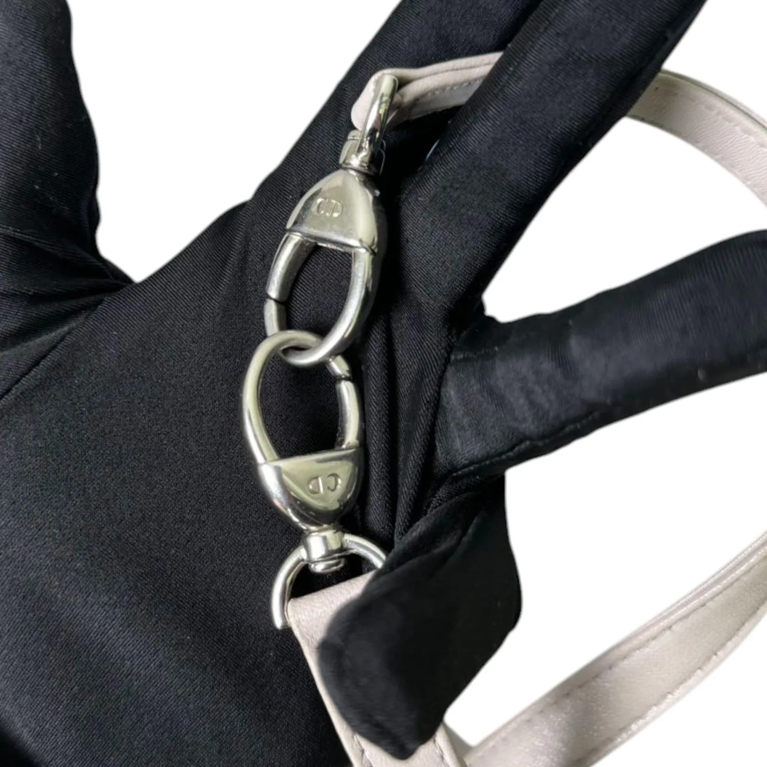 Bi-Color Lady Dior Medium Lambskin Blue Grey SHW