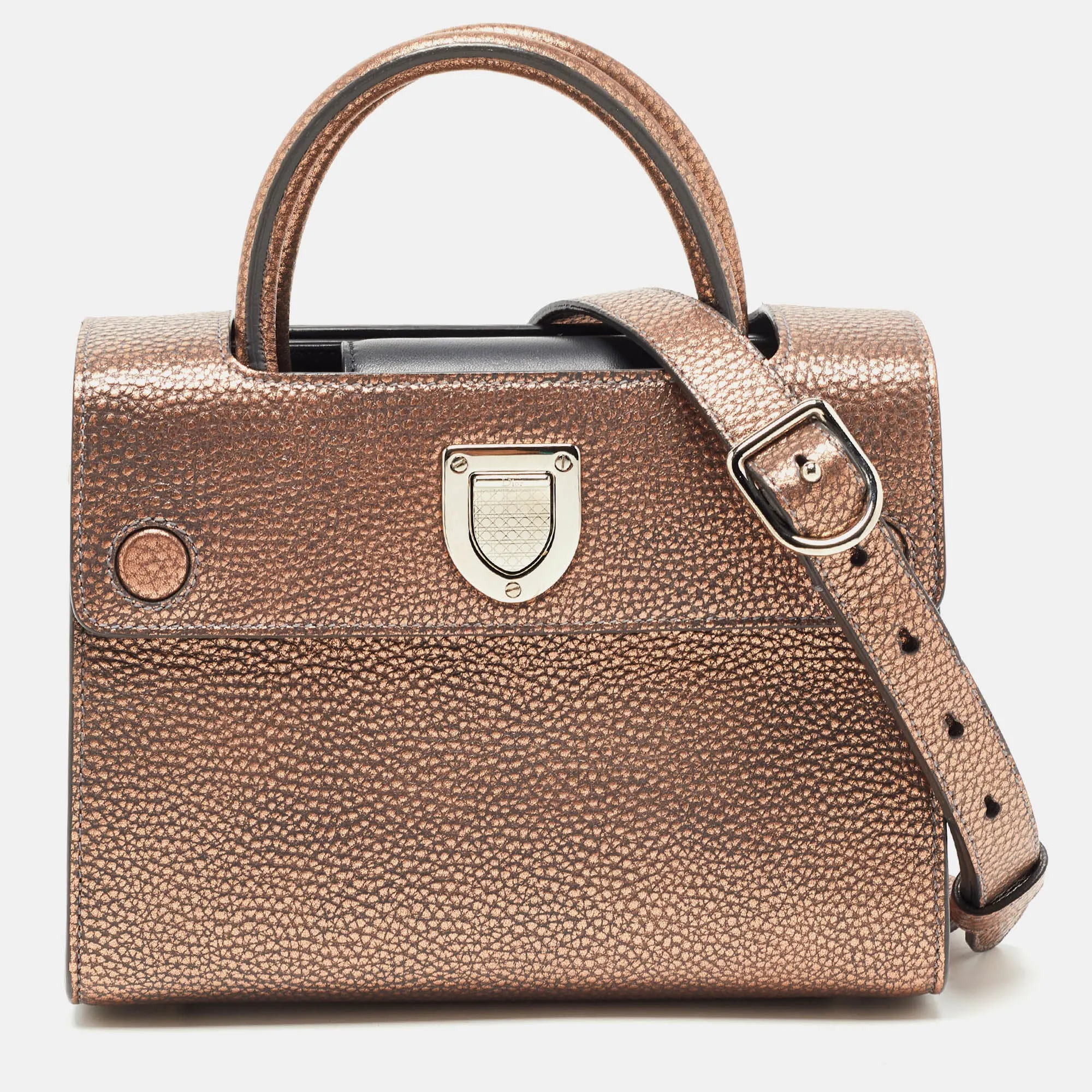 Bronze Leather Mini Diorever Tote