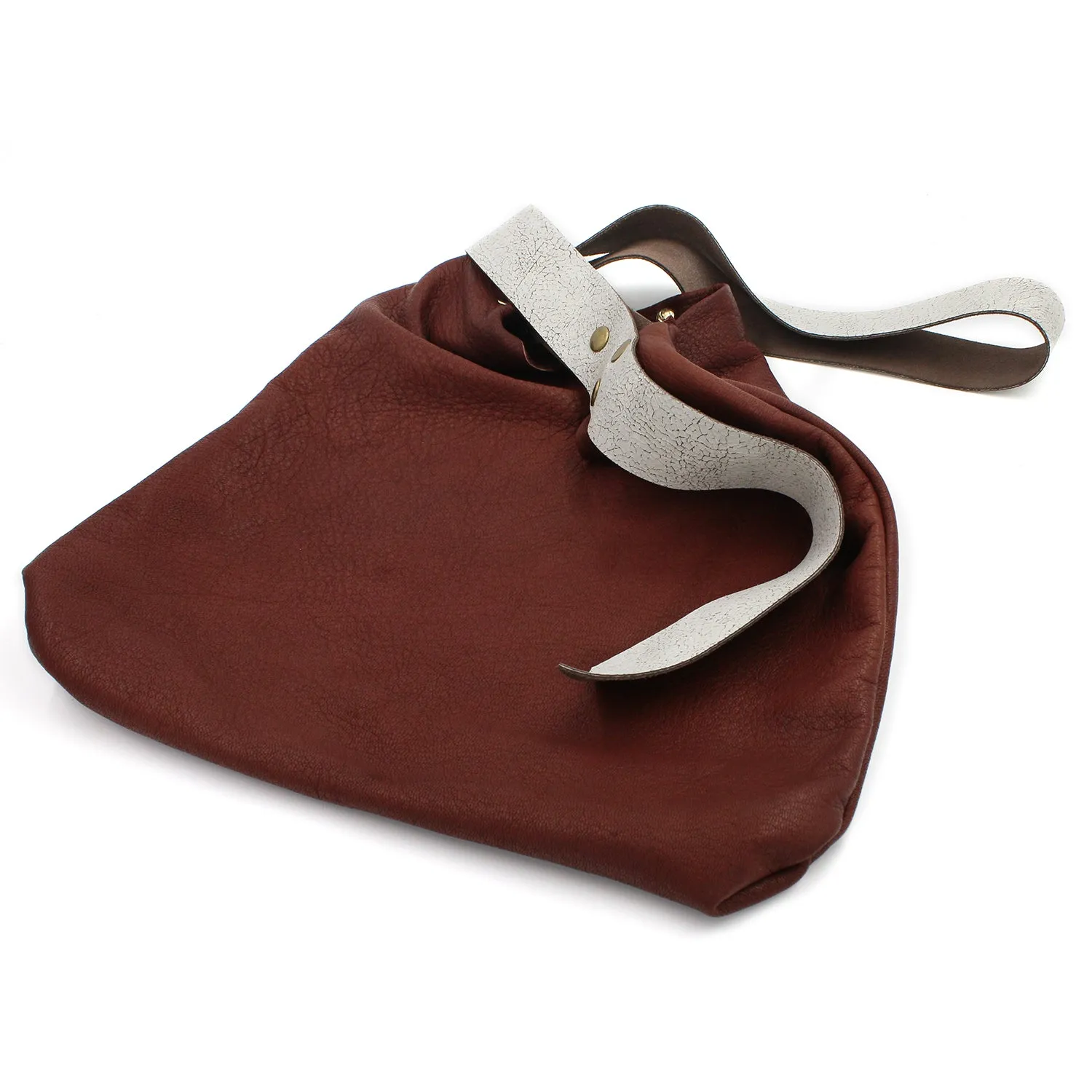Brown Soft & Slouchy Leather Casual Handbag Wristlet