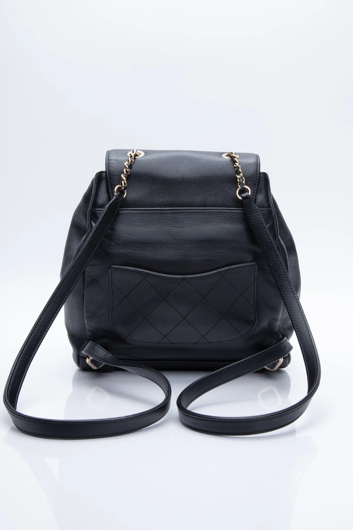 CHANEL Business Affinity Backpack Caviar Small Black
