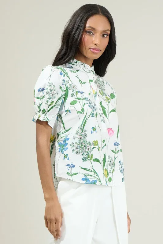 Clove Garden | Floral Puff Sleeve Top