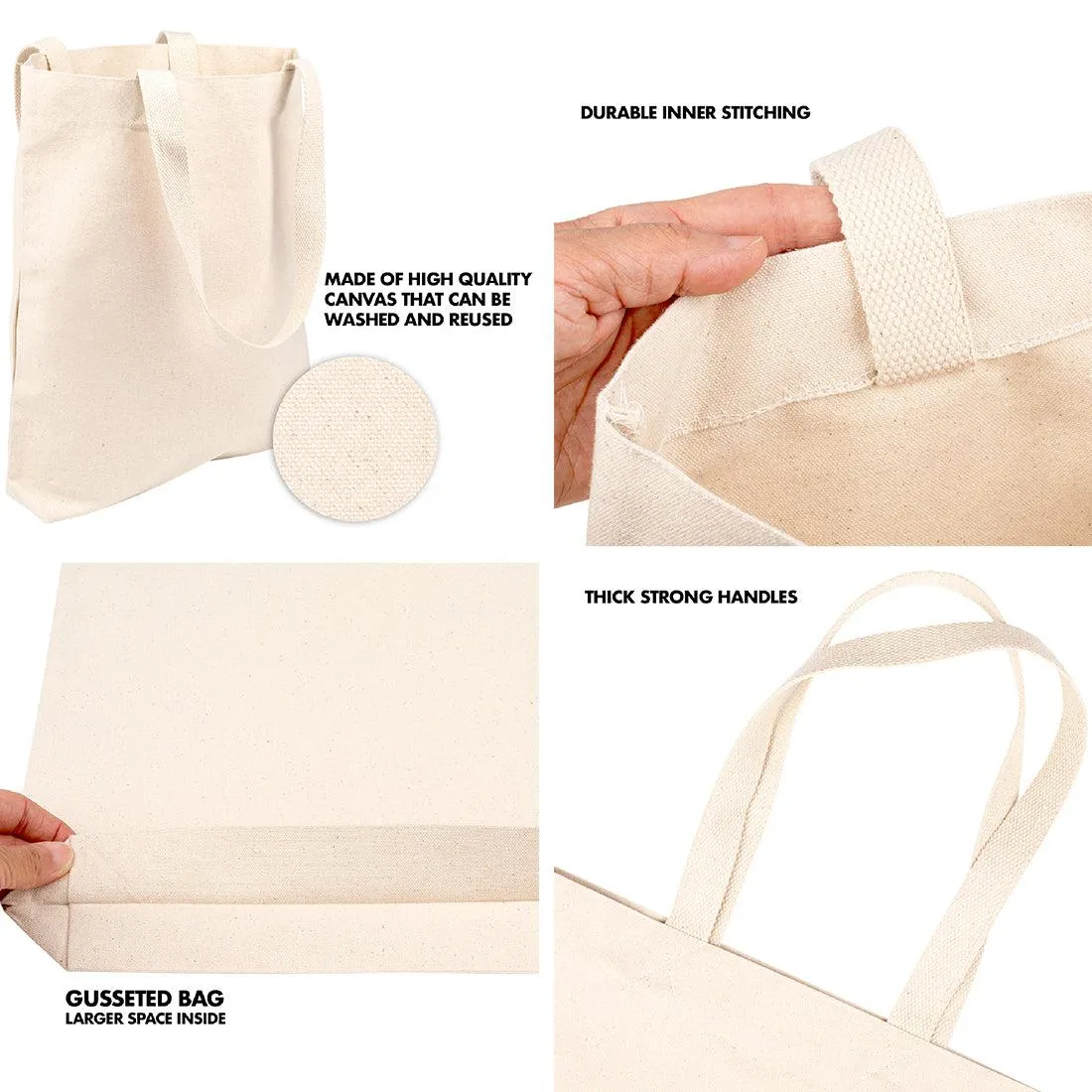 Custom Canvas Floral Tote Bags for Women - 23 Designs