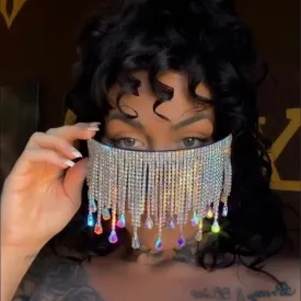 Diamond Tassel Shield Sunglasses