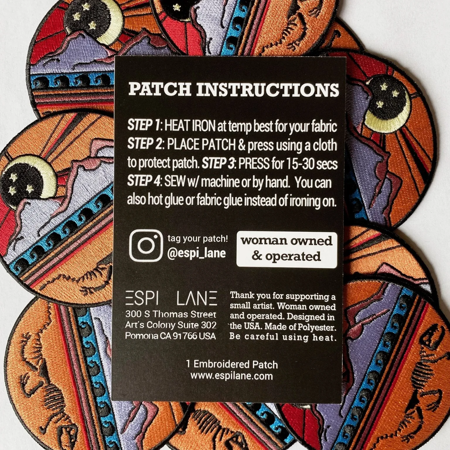 Dinosaur Skeleton Mountain Iron On Patch