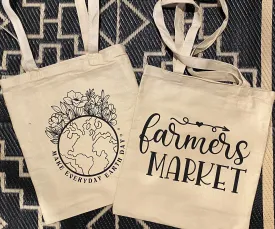 Earth Day| Farmers Market Tote Bag | Reusable Bag | Gifts