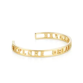 Explore Dream Discover Cuff, Gold