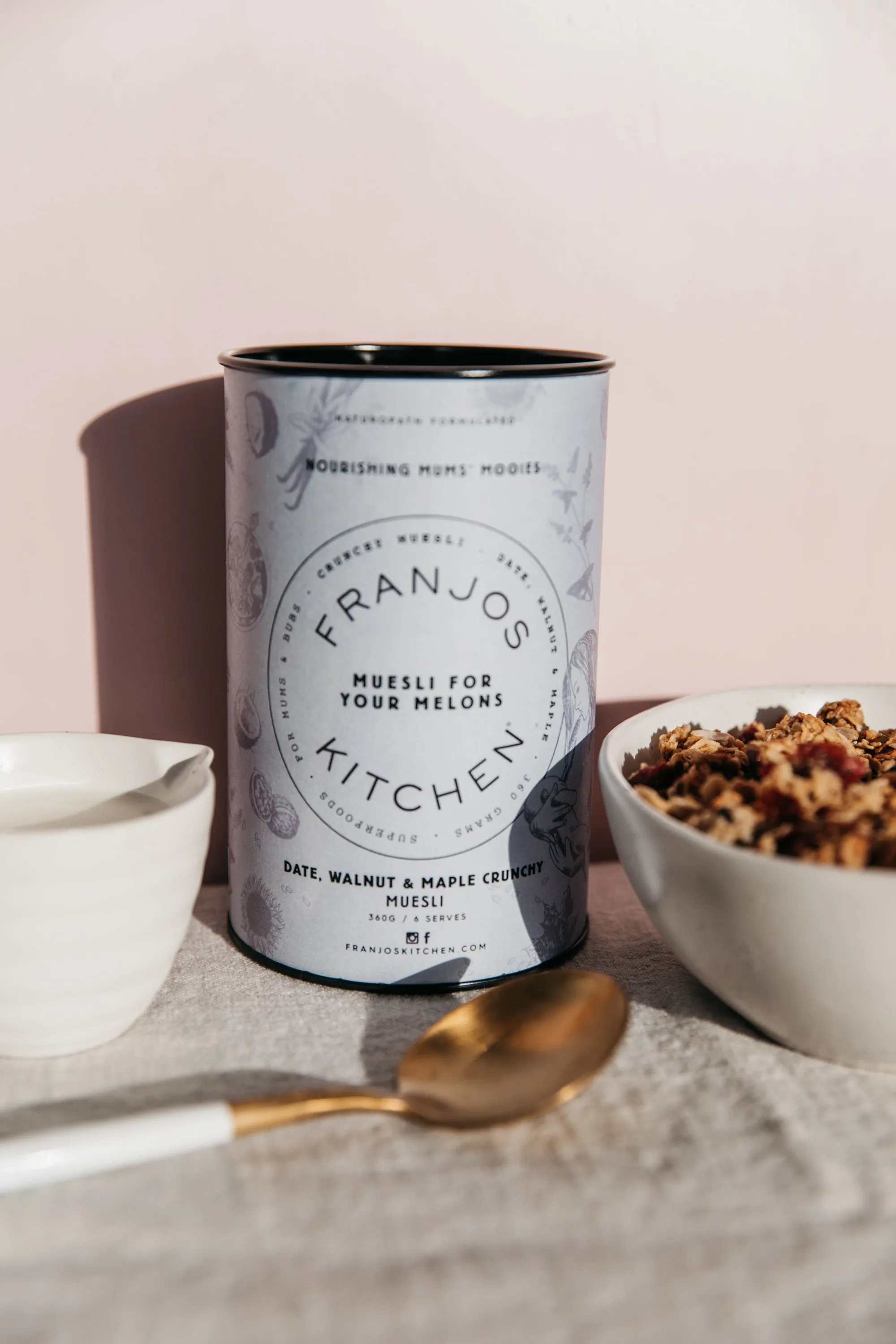 Franjos Kitchen Tanker Topper Muesli - Date Walnut and Maple
