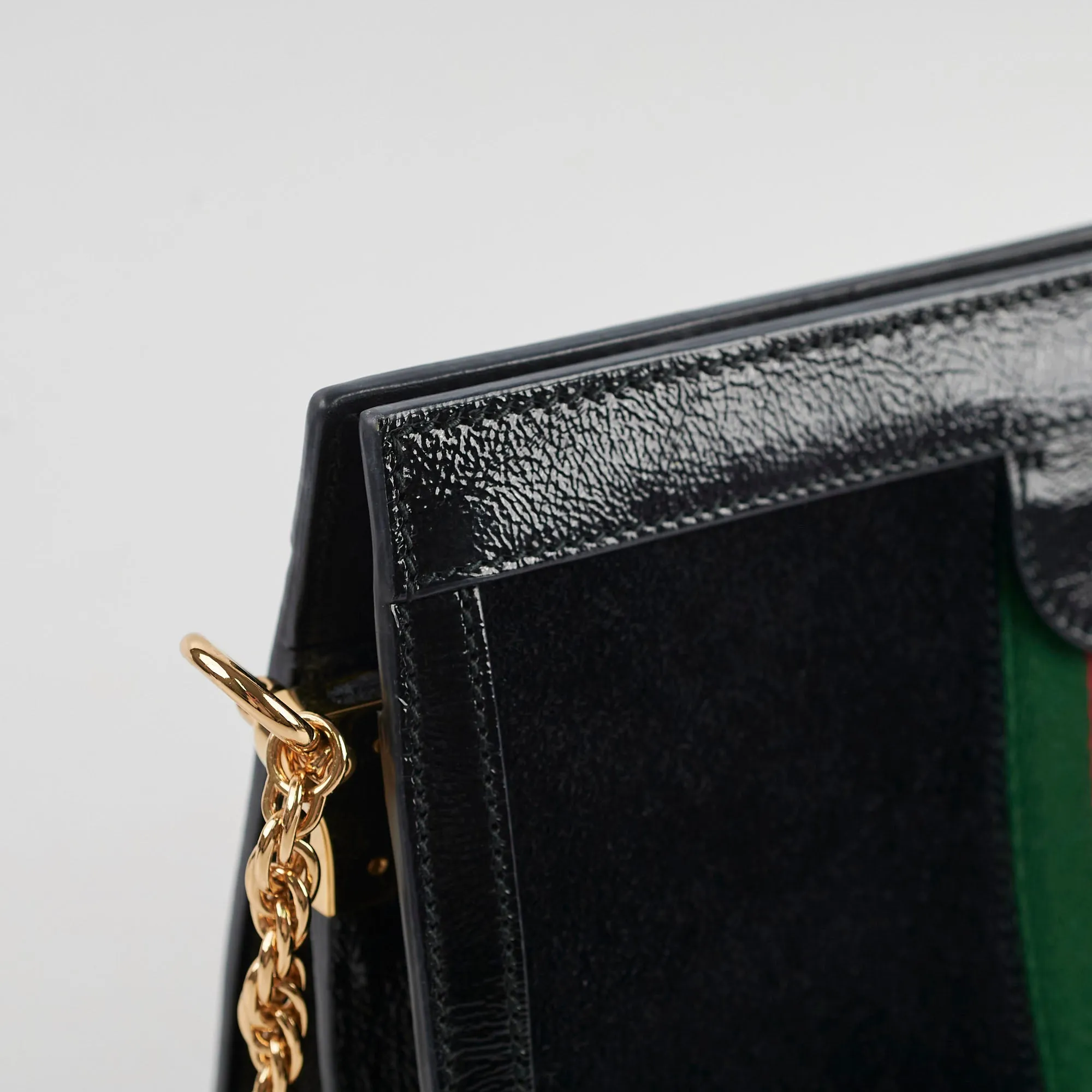 Gucci Ophidia Small Shoulder Bag Black Patent