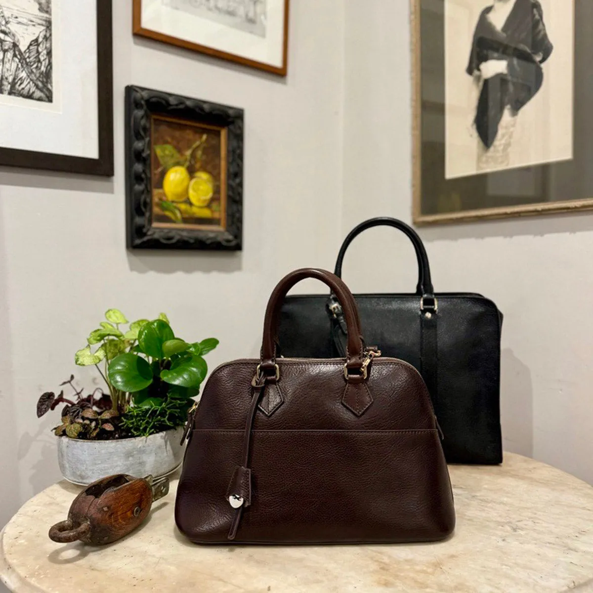 Hunt Elisabetta Handbag - Brown