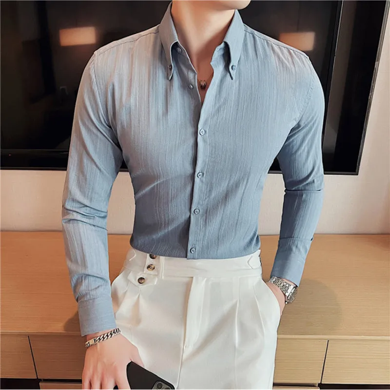 Men's Business Gentleman Casual Slim Shirt