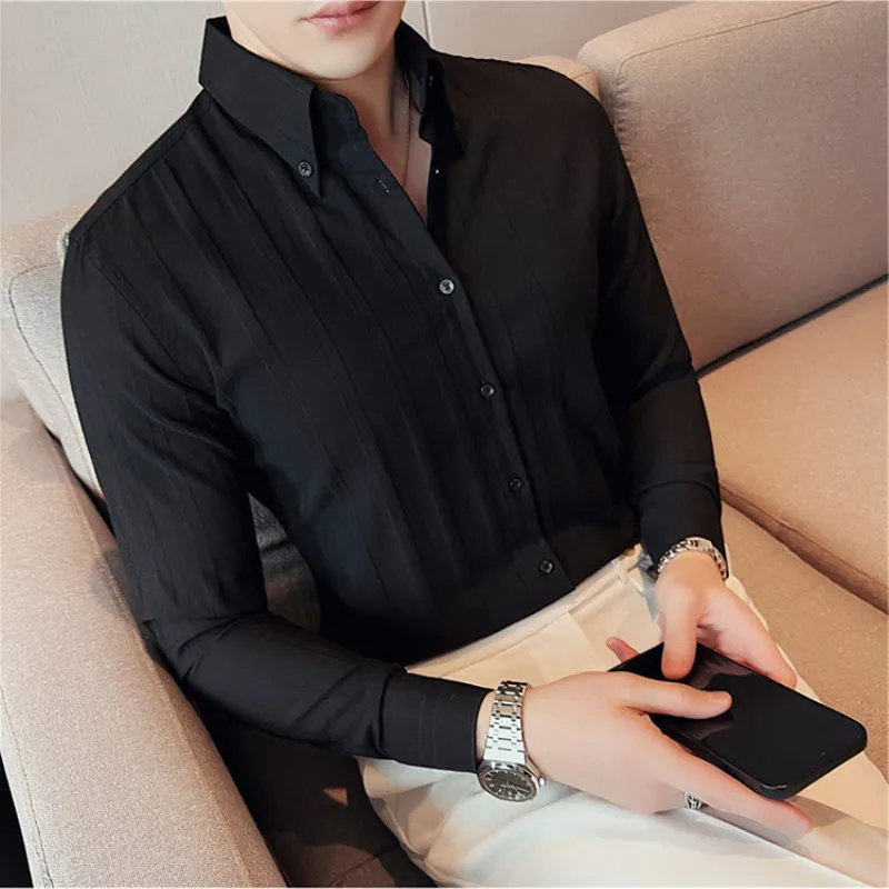 Men's Business Gentleman Casual Slim Shirt