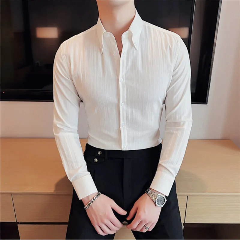 Men's Business Gentleman Casual Slim Shirt
