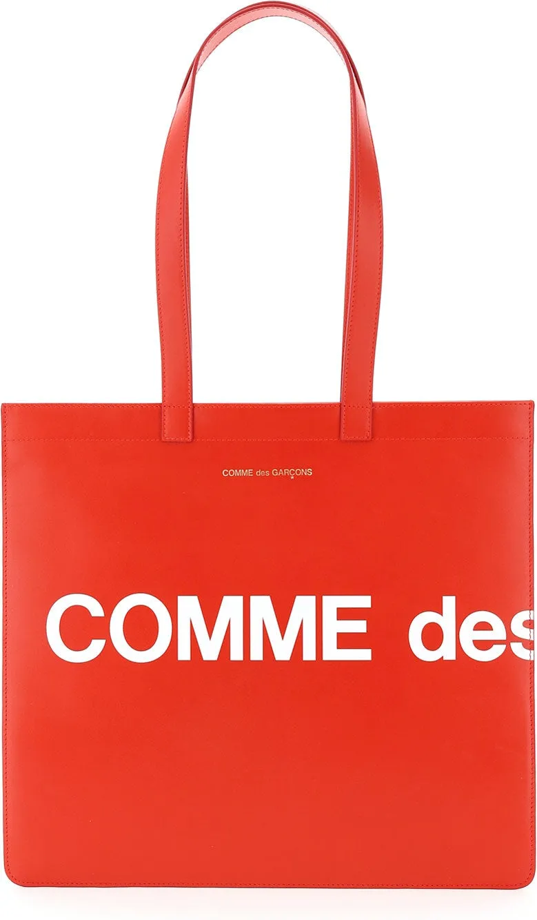Men's Cdg Huge Logo Tote Bag in Red | SA9001HL