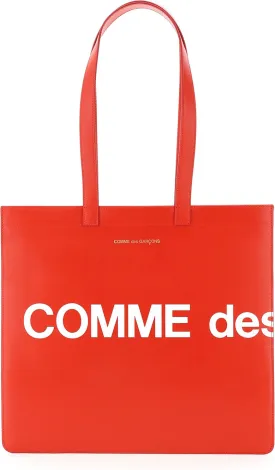 Men's Cdg Huge Logo Tote Bag in Red | SA9001HL