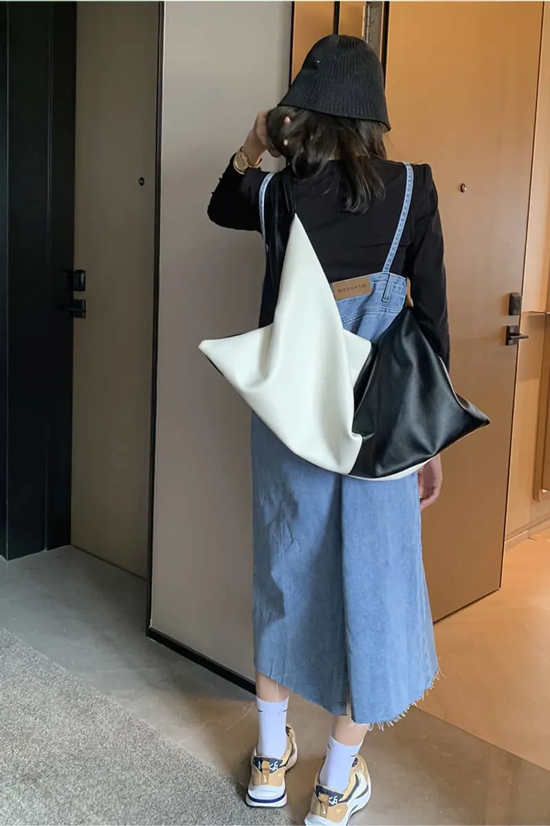 Minimalist style large capacity tote bag