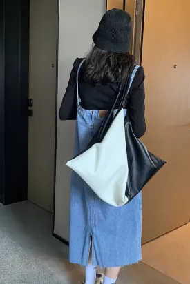 Minimalist style large capacity tote bag