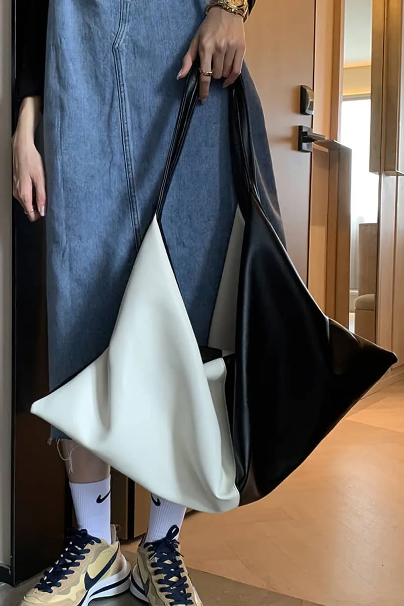 Minimalist style large capacity tote bag