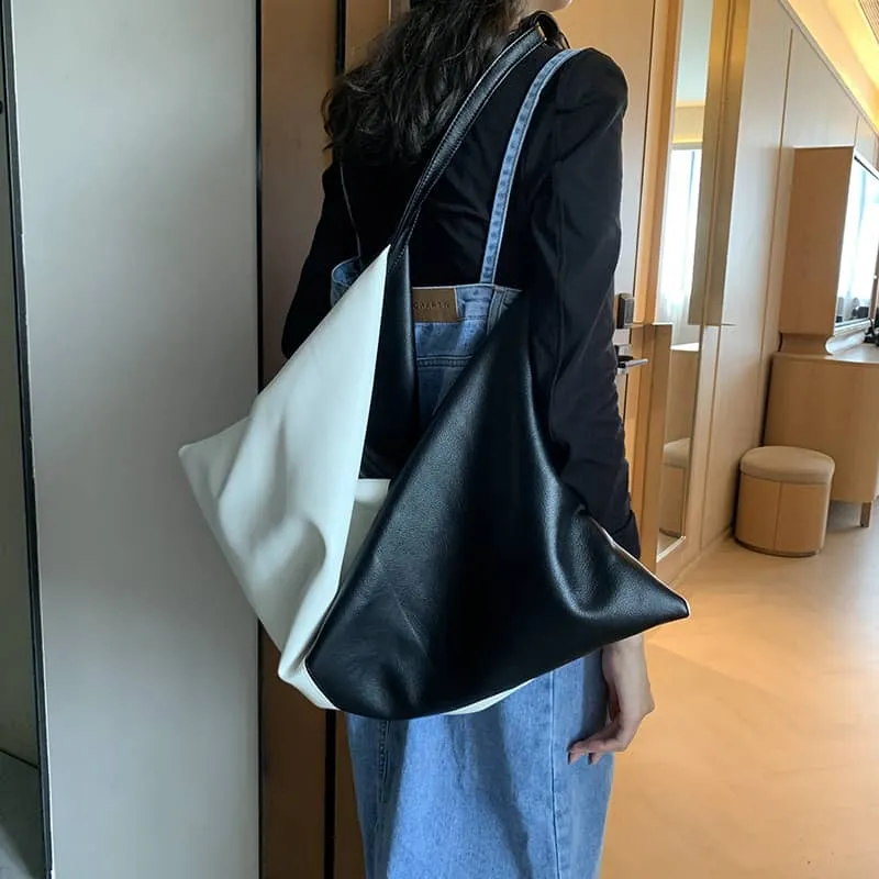 Minimalist style large capacity tote bag