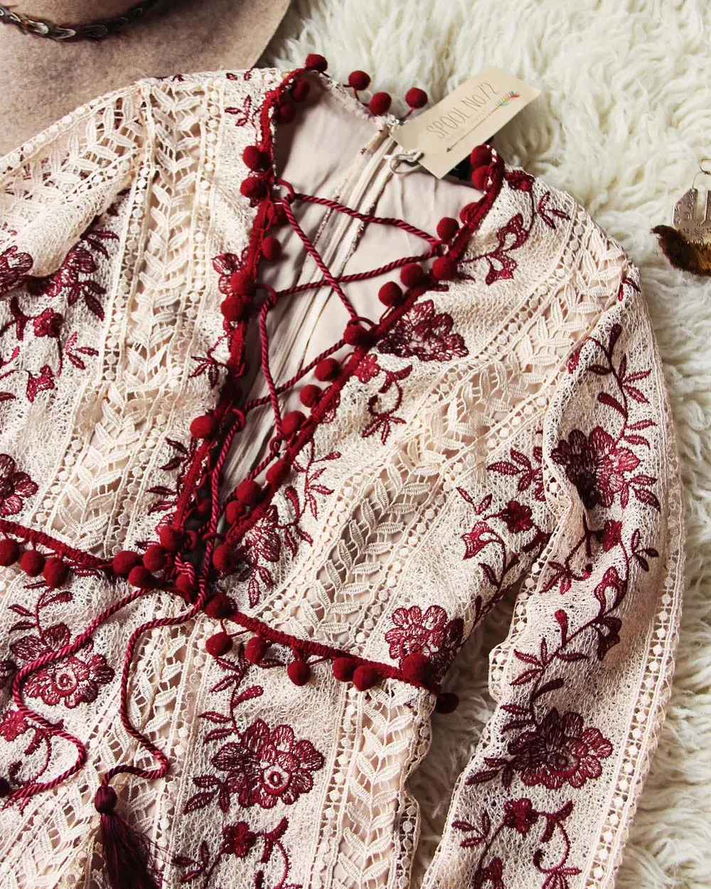 Mountain Spell Romper in Burgundy