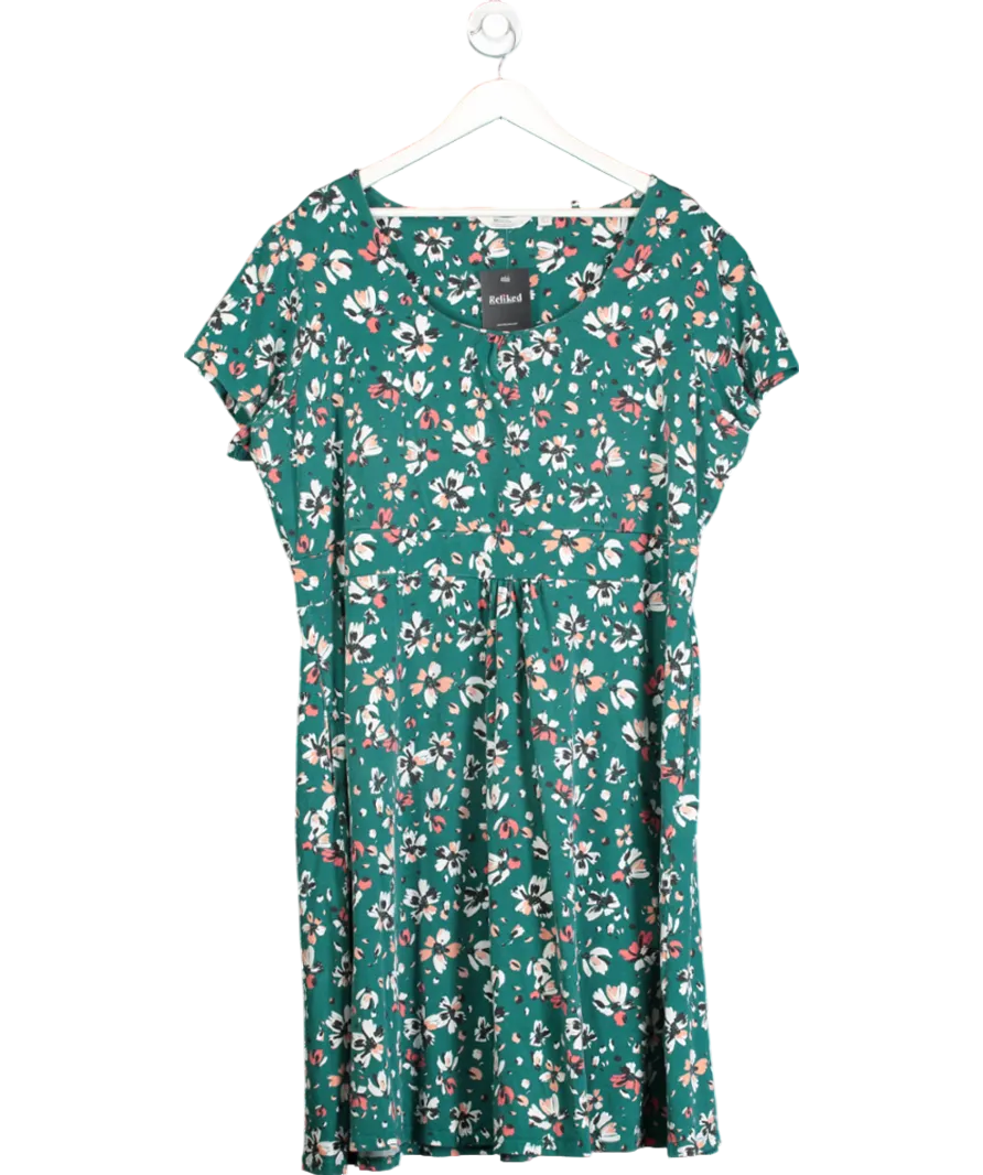 Mountain Warehouse Green Floral Print Dress UK 26