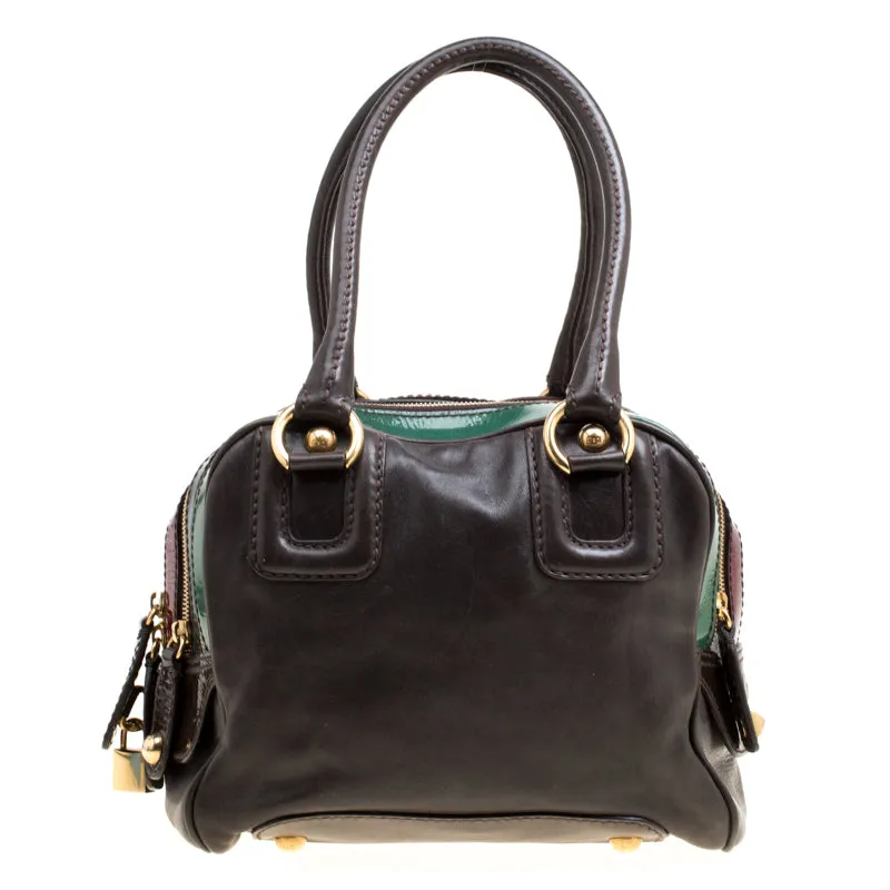 Multicolor Leather Lily Bowler Bag