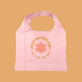 Reusable Nylon Tote Bag: Pink