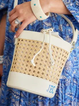 Riviera Rattan Bucket Tote