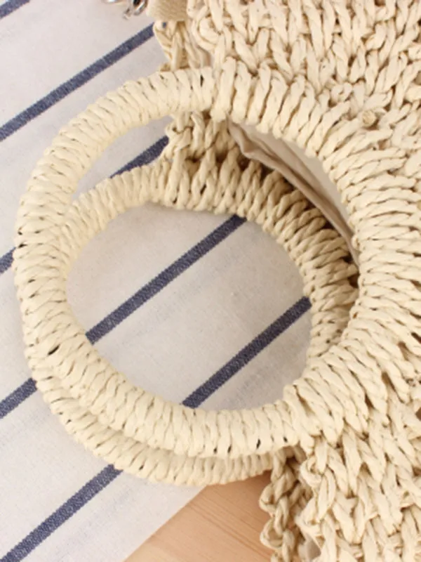 Semilunar Rattan Tote Bag