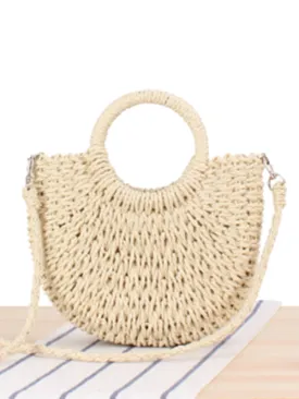 Semilunar Rattan Tote Bag