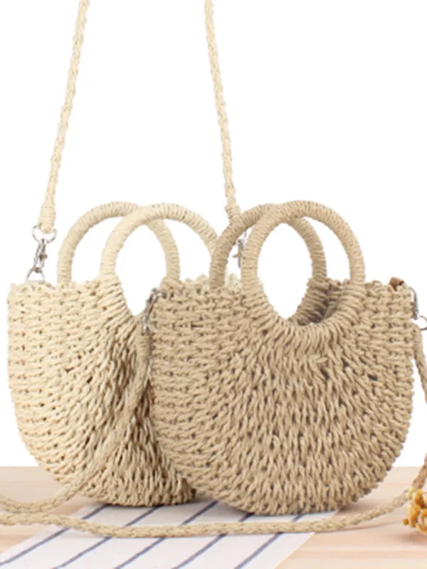 Semilunar Rattan Tote Bag
