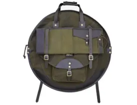 Tackle Waxed Canvas Backpack 22" Cymbal Bag Forest Green/Dark Brown