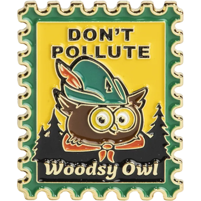 Woodsy Owl Postage Stamp Pin